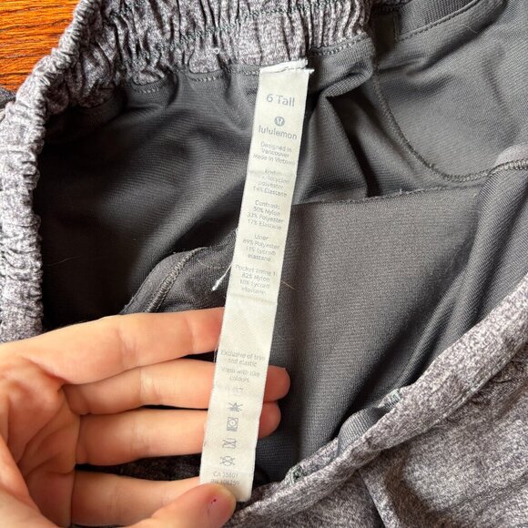 Lululemon Hotty Hot Short 2.5' Heather Lux Multi Black,Heathered Black SZ 6Tall - Picture 4 of 5